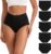 INNERSY Damen-Unterhosen aus Baumwolle, dehnbarer High-Waist-Slip, weiche Unterwäsche für Frauen, 5 Stück