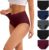 INNERSY Damen-Unterhosen aus Baumwolle, dehnbarer High-Waist-Slip, weiche Unterwäsche für Frauen, 5 Stück